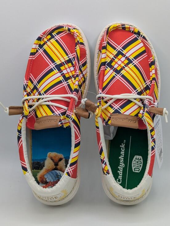 Hey Dude x CaddyShack Men\'s Size 10 Wally Plaid Slip-On Shoes Mr. Gopher New main image 5